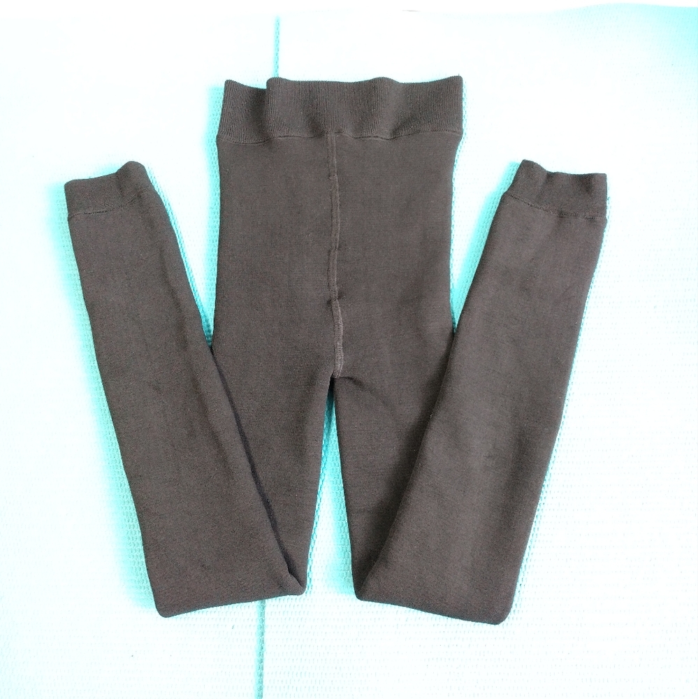 Primark Womens Plush Faux Fur Lined Leggings Black L/XL